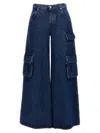 Off-white Wide-leg Cargo Pants In Blue