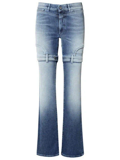 Off-white Blue Cotton Jeans In Light Blue