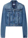 Off-white Off White Denim Jacket With Harness Details In Blue