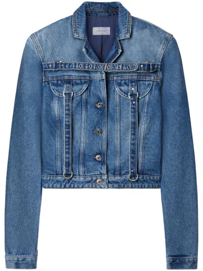 OFF-WHITE BLUE BLUE CROPPED DENIM JACKET
