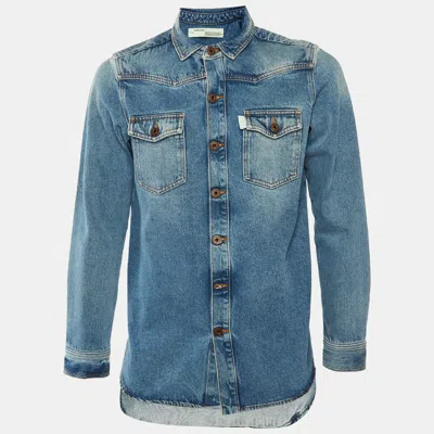 Pre-owned Off-white Blue Denim Over Shirt S