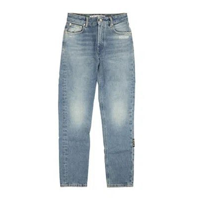 Off-white Blue Denim Straight Jeans