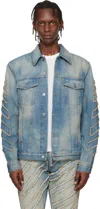 Off-white Blue Patch Skate Cotton Jacket Jacket In Blue