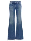 Off-white Off White Logo Embroidery Jeans In Blue