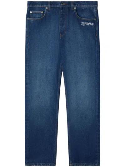 OFF-WHITE OFF-WHITE BLUE JEANS WITH LOGO