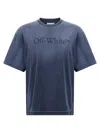 Off-white Vintage Round Neck Short Sleeve T-shirt In Blue