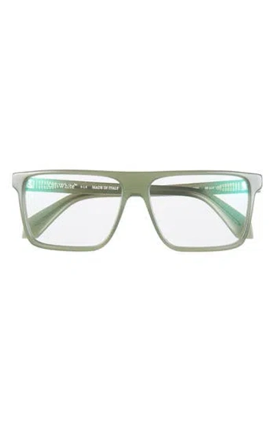 Off-white Blue Light Filtering Square Glasses In Green