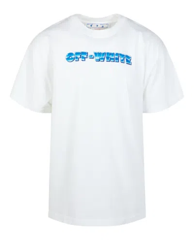 Off-white Blue Metal Arrow Oversized T-shirt In White