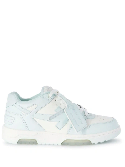 Off-white Blue Out Of Office Leather Sneakers In White