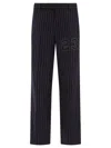 OFF-WHITE BLUE PINSTRIPED TROUSERS FOR MEN