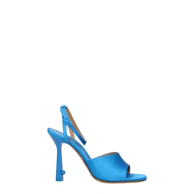Off-white Blue Satin Sandal