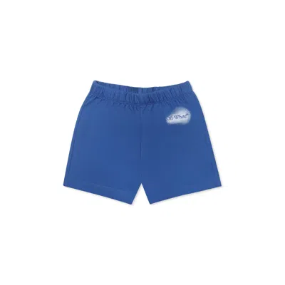 Off-white Blue Shorts For Baby Boy With Logo