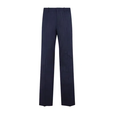 Off-white Shibori Jacquard Slim Pant In Blue