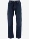 Off-white Arr Tab Zip Det Skate Wide-leg Jeans In Blue