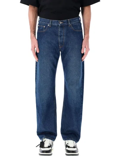 Off-white Blue Straight Leg Jeans
