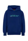 Off-white Hooded Sweatshirt In Blue