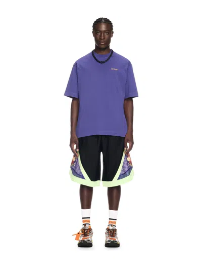 Off-white Blue Tape Arrow T-shirt In Purple