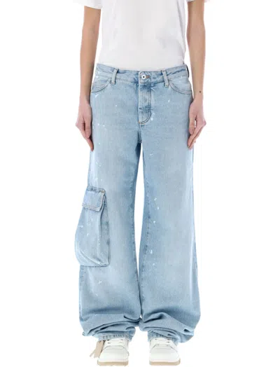 OFF-WHITE BLUE TOYBOX DENIM CARGO