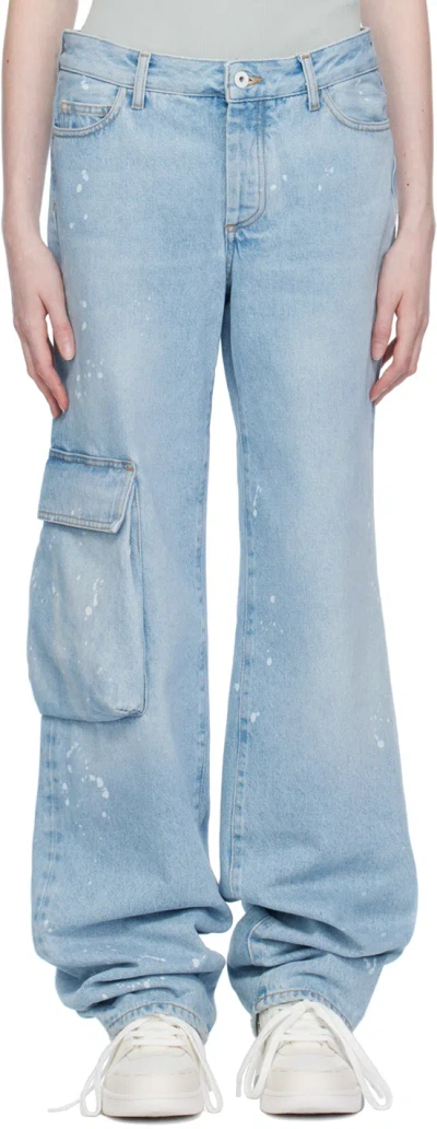 OFF-WHITE BLUE TOYBOX JEANS
