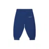 Off-white Blue Trousers For Baby Boy With Logo In Blue