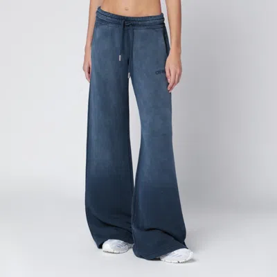 OFF-WHITE BLUE WASHED-EFFECT JOGGING TROUSERS