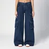 Off-white Wide-leg Cargo Jeans In Green