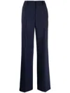 Off-white Blue Wide-leg Virgin-wool-blend Trousers In Blue