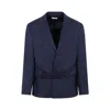 Off-white Wool Single-breasted Blazer In Blue