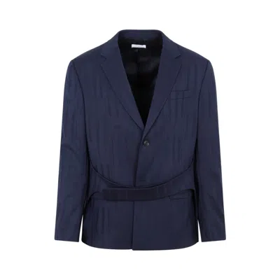 OFF-WHITE OFF-WHITE BLUE WOOL SHIBORI RELAXED JACKET