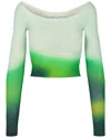 Off-white Blurred Seamless Off-the-shoulder Top