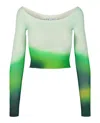 OFF-WHITE BLURRED SEAMLESS KNIT TOP