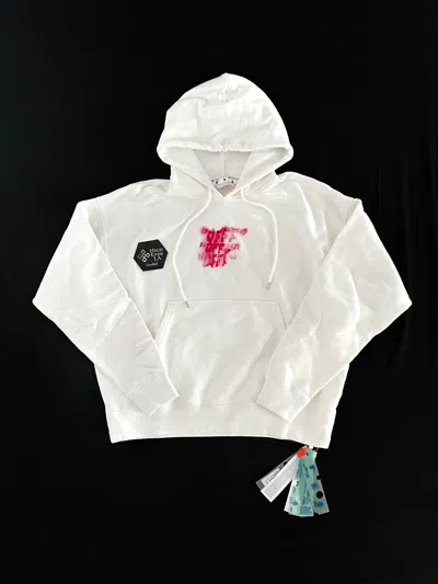 Pre-owned Off-white Blurred Watercolor Skate Hoodie In White