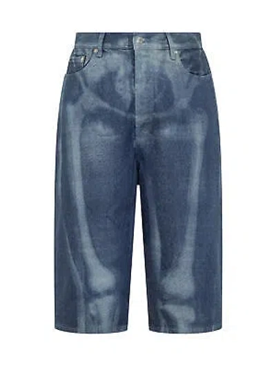 Pre-owned Off-white Body Scan Bermuda Shorts In Blue