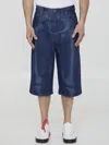 Off-white Body Scan Bermuda Shorts In Light Blue