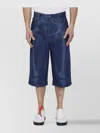 Off-white Skeleton Denim Bermuda Shorts In Blue