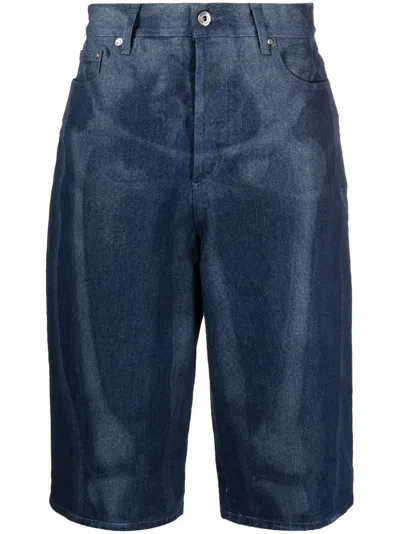 OFF-WHITE BODY SCAN DENIM SHORTS