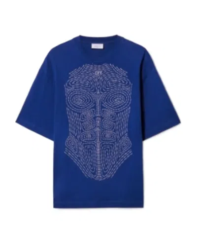 OFF-WHITE OFF-WHITE LOGO EMBROIDERED CREWNECK T-SHIRT