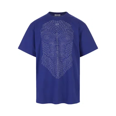 Pre-owned Off-white Body Stitch T-shirt 'blue/white' | Men's Size S