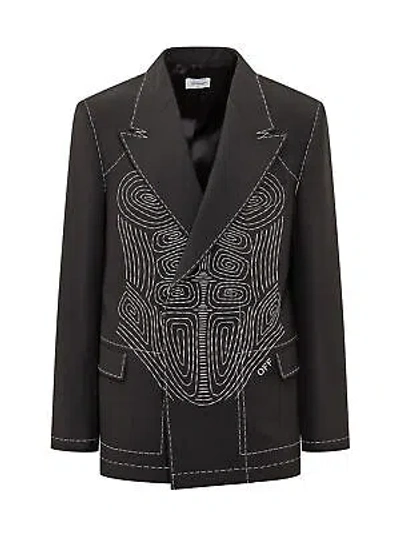 Pre-owned Off-white Body Stitch Tuxedo Jacket In Black