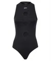 Off-white Bodysuit With Logo In Black