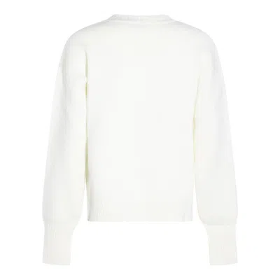 Off-white 'boiled' Ivory Wool Sweater In Beige