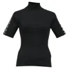 Off-white Bold Arrow Band Turtleneck Top In Black Polyester In Black