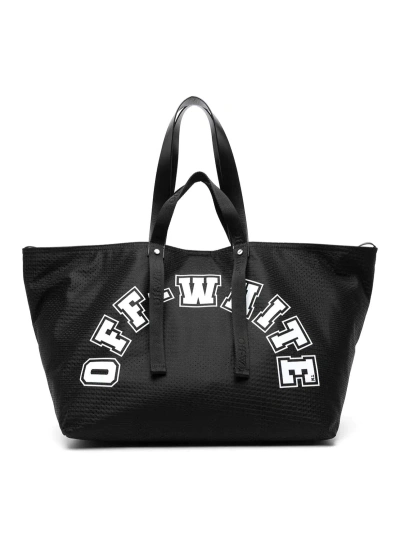 Off-white Bolso Shopping - Negro In Black White