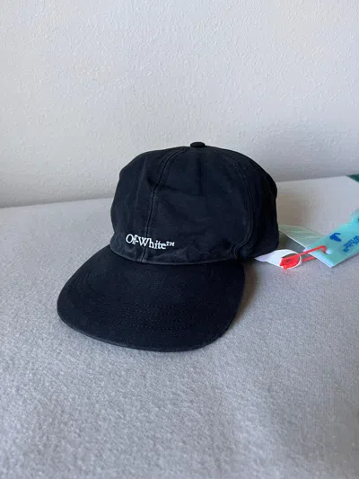 Pre-owned Off-white Bookish Baseball Cap In Black