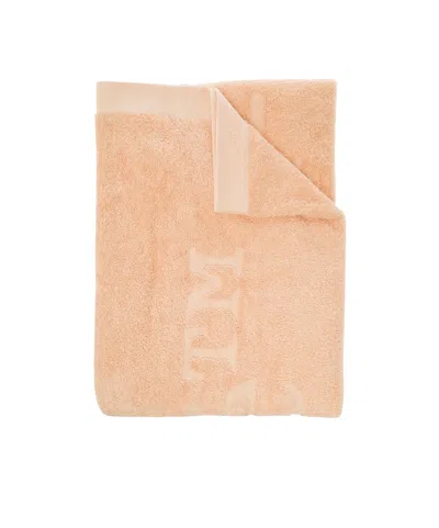 Off-white Bookish Bath Towel In Nude