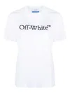 Off-white Big Logo Bookish Crop Tee In Blanco