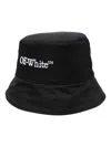 Off-white Off White Cappello Bucket Con Ricamo In Black