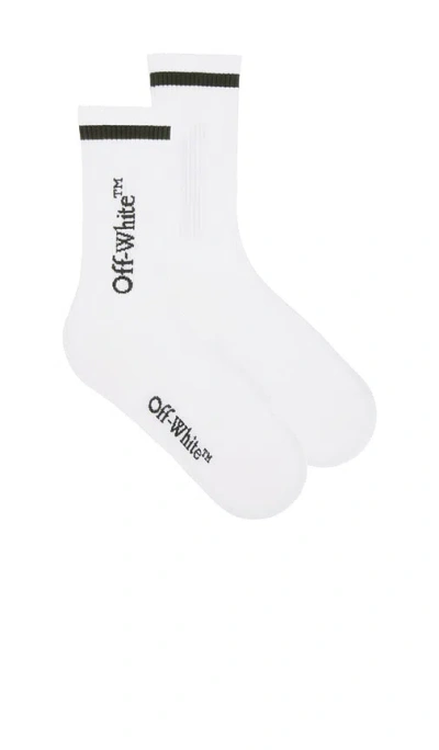 Off-white Bookish Calf Socks In White