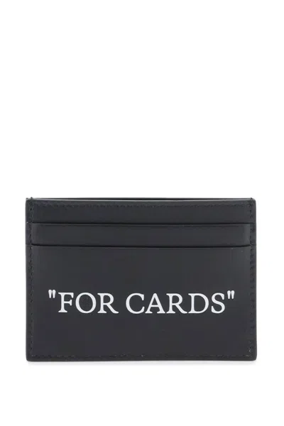 Off-white Off White Bookish Card Holder With Lettering