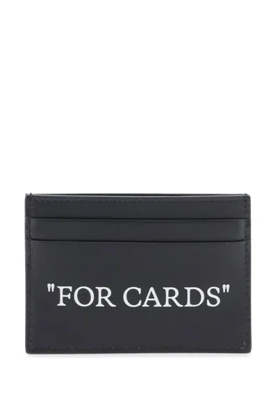 OFF-WHITE BOOKISH CARD HOLDER WITH LETTERING